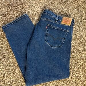 Levi's 505 Mens Denim Blue Jeans Straight Leg Regular Fit Medium Wash, Sz 44x30